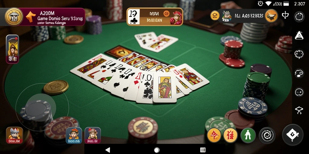 Screenshot utama A200M menampilkan gameplay Domino yang menarik.