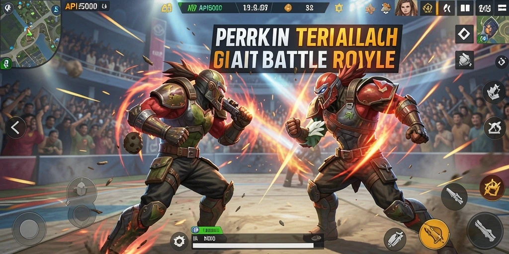 Tampilan gameplay seru dari API5000 dalam aksi Battle Royale.
