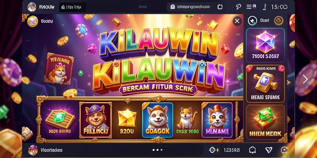 Screenshot utama KILAUWIN menampilkan gameplay slot yang seru dan menarik.