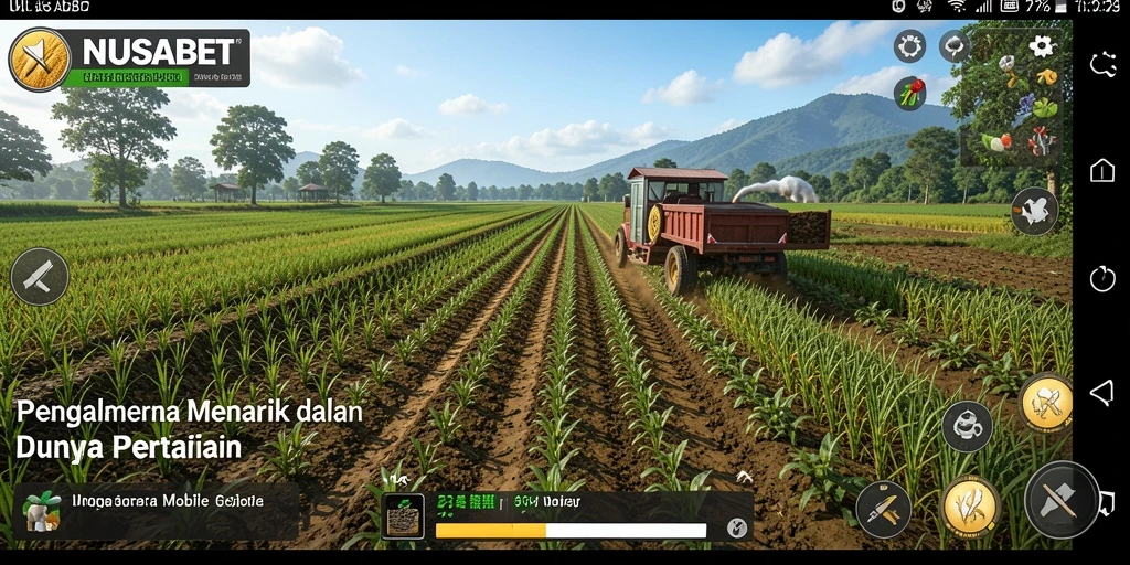 Gambaran gameplay seru dalam NUSABET saat bertani.