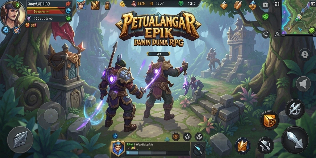 Tampilan gameplay menarik dari SD107 yang penuh aksi RPG.
